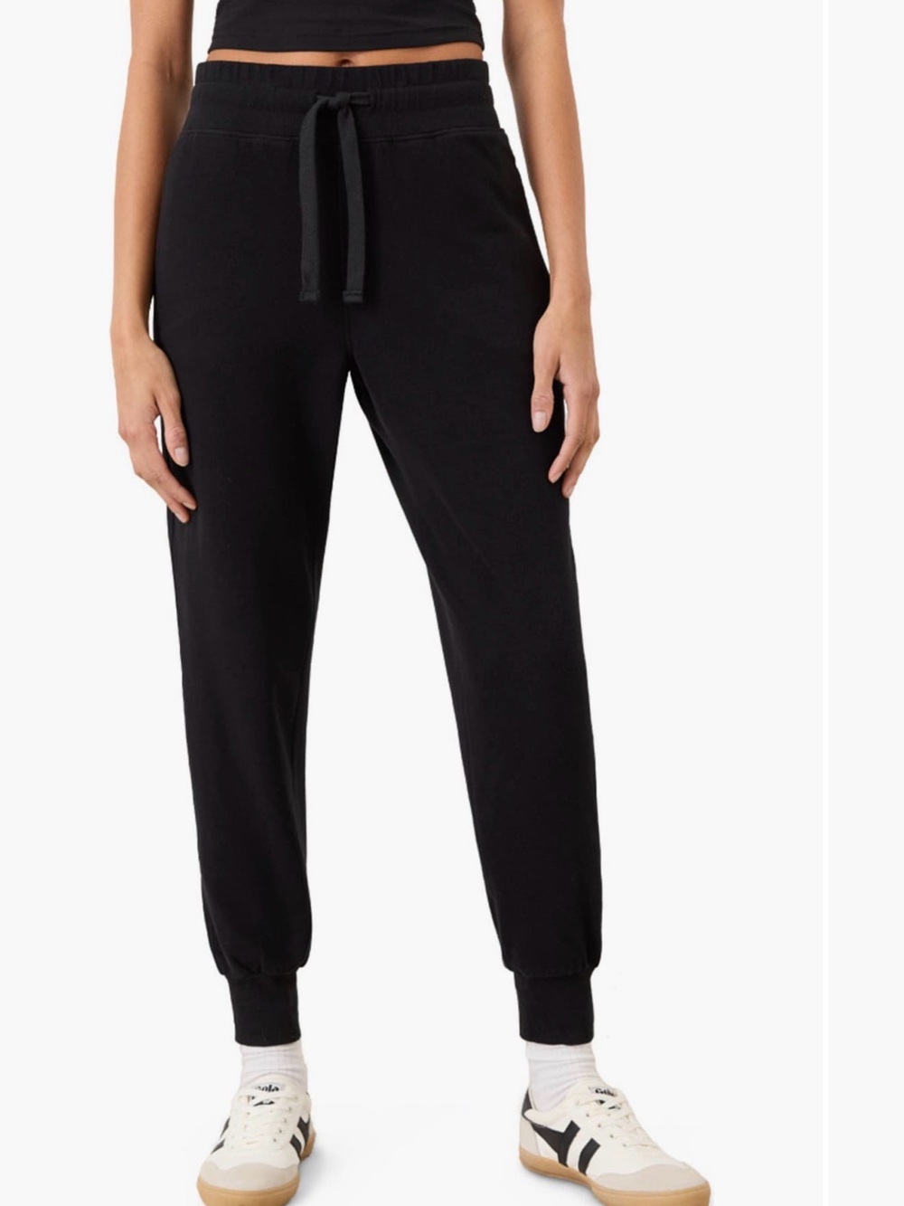 Pact Organic Black Drawstring Jogger Pants — Matching jacket available